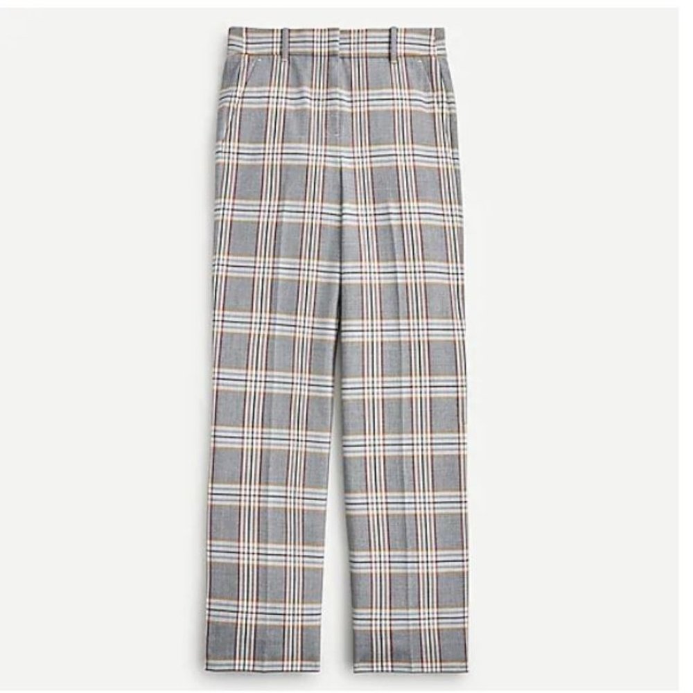 *J Crew Peyton Pant in Bronzed Ochre Rust Plaid